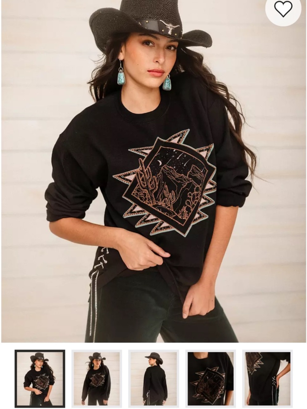 Women’s Black Desert Graphic Crewneck Sweatshirt